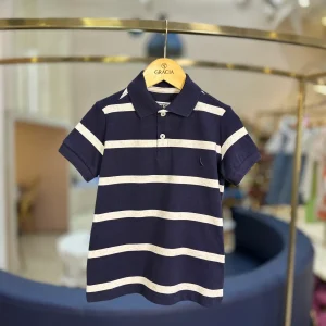 Polo Infantil Listras Marinho - Reserva Mini