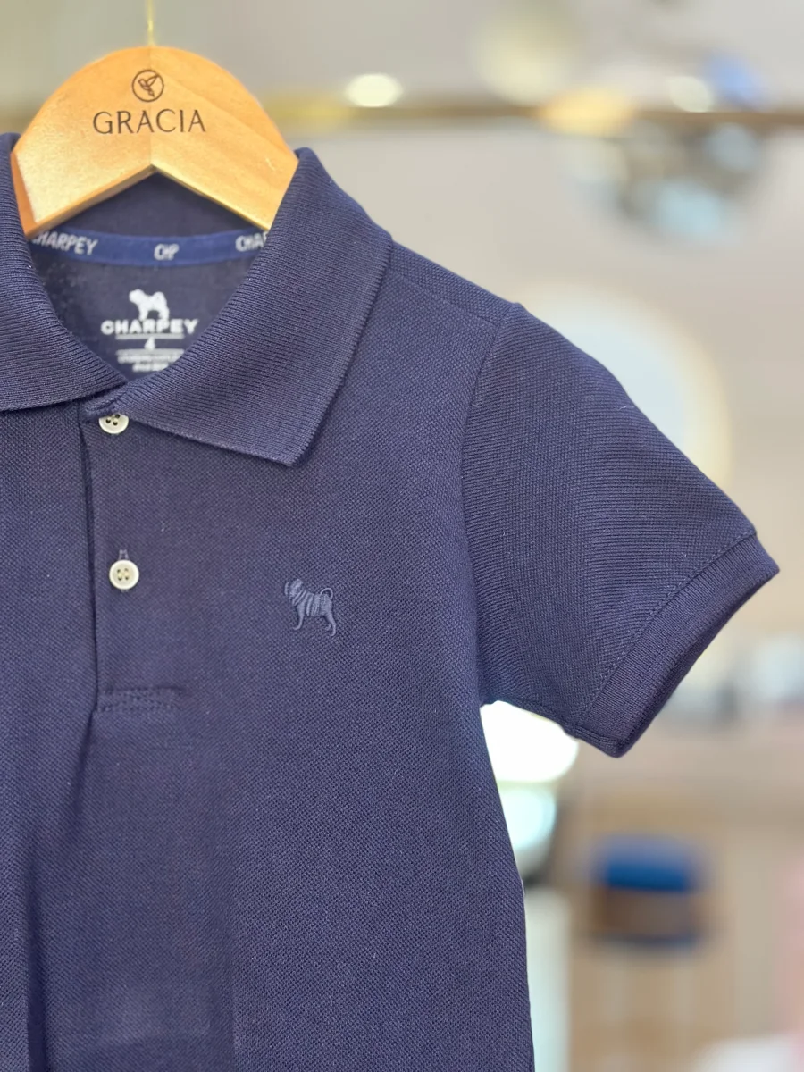 Polo Infantil Piquet Marinho - Charpey - Image 3
