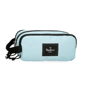 Estojo Escolar Tripartido Aris Colorful | Pepe Jeans | Azul Bébé