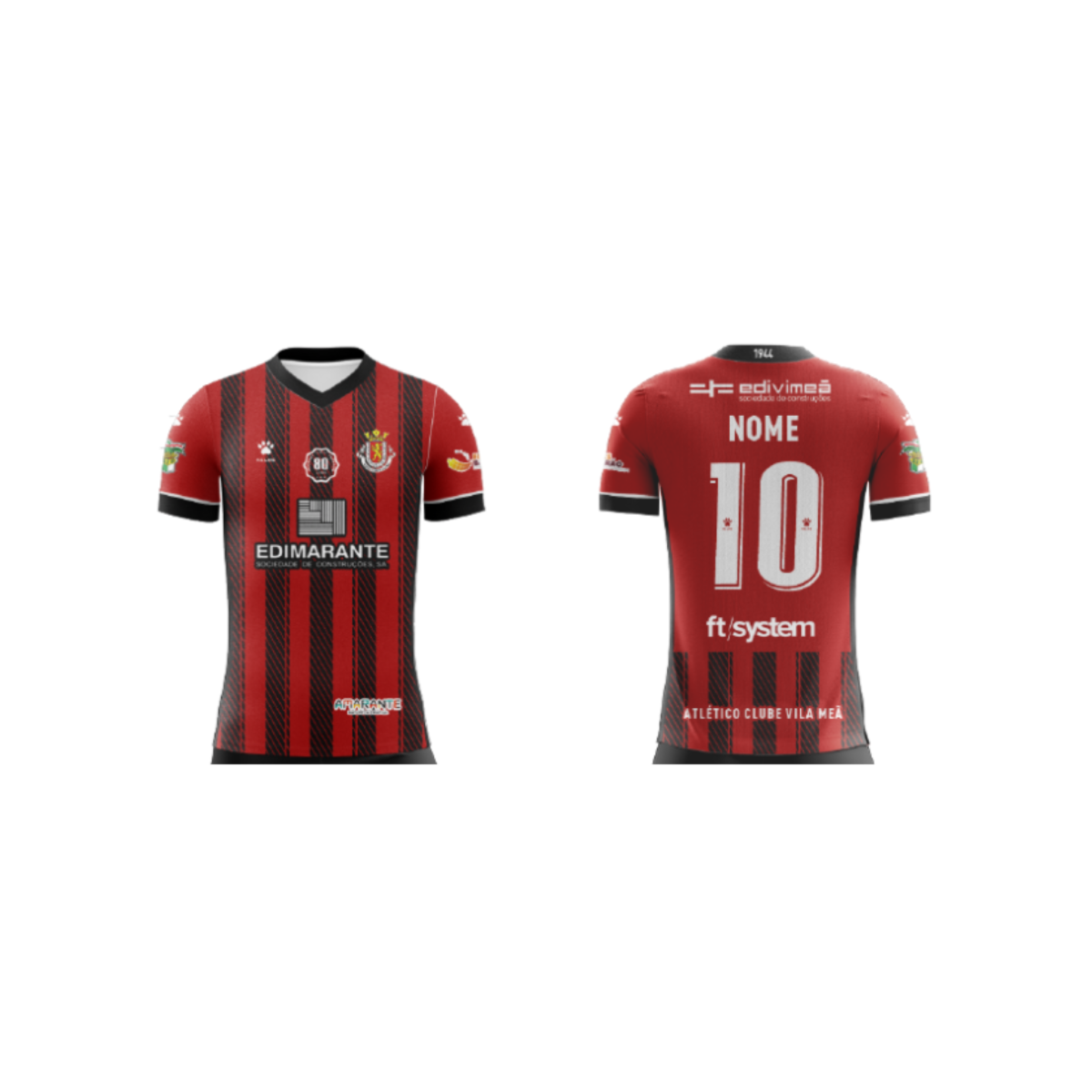 Camisola de Jogo Principal Personalizada AC Vila Meã
